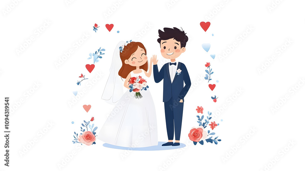 Wedding photos with a clean background for free space for text. For use with advertising banners for weddings or Valentine's Day. Wedding photos with a clean background for free space for text. For use with advertising banners for weddings or Valentine's Day.
