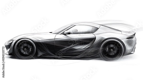 car isolated on white