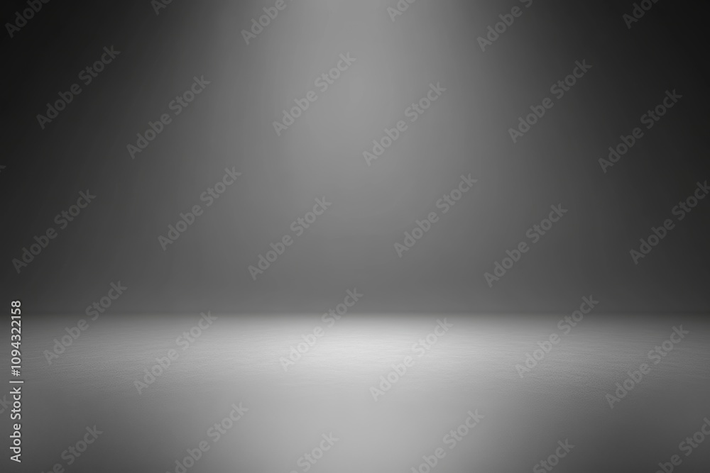 Minimalist Grayscale Background with Soft Gradient and Studio Spotlight for Display Minimalist Grayscale Background with Soft Gradient and Studio Spotlight for Display