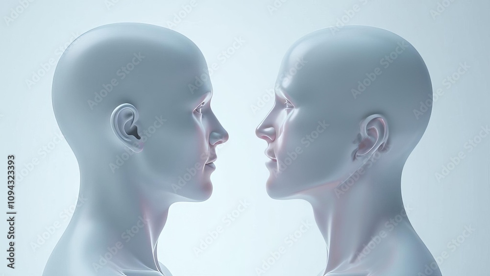relationship between humans and artificial intelligence through seamless interaction. representation of human digital twins shaping identity in technology-driven worlds relationship between humans and artificial intelligence through seamless interaction. representation of human digital twins shaping identity in technology-driven worlds