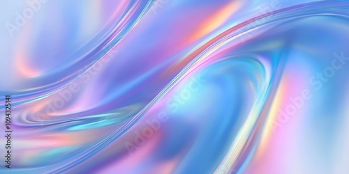 Colorful Abstract Shapes in 3D Render with Fluid Motion and Soft Pastel Gradient