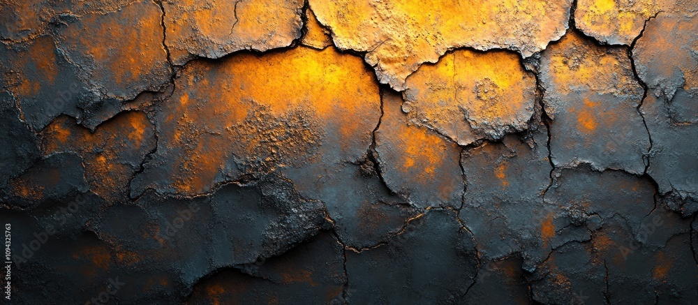 Abstract Dark Golden Cracked Texture Abstract Dark Golden Cracked Texture