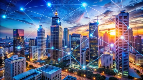 Wallpaper Mural AI Smart City IoT Concept - ICT Technology Future Torontodigital.ca