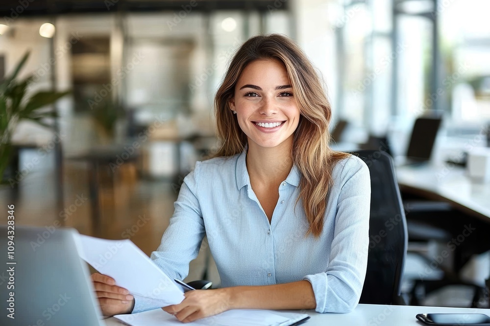 Hispanic Woman Financial Advisor Consulting Client at Modern Office Desk Interview Meeting Hispanic Woman Financial Advisor Consulting Client at Modern Office Desk Interview Meeting