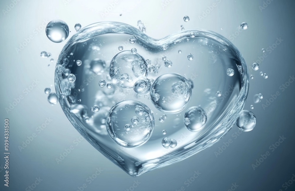 water droplet bubbles heart shape cosmetic essence molecular serum skincare water droplet bubbles heart shape cosmetic essence molecular serum skincare