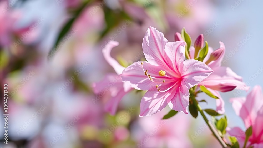 light pink azalea against a bright background, bouquet, bright background, colorful blooms light pink azalea against a bright background, bouquet, bright background, colorful blooms
