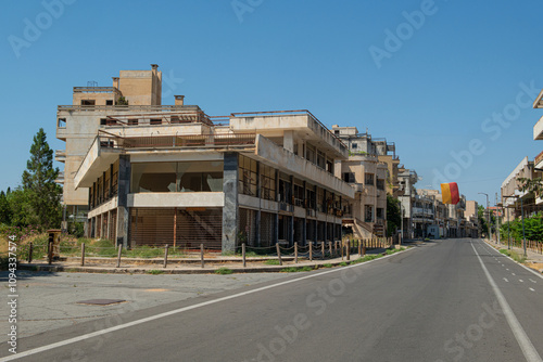 Wallpaper Mural Closed Maraş Cyprus. Buildings in the abandoned city of Maraş in Famagusta, Northern Cyprus. Its local name in Cyprus is "Closed Maraş" Famagusta Cyprus.
 Torontodigital.ca