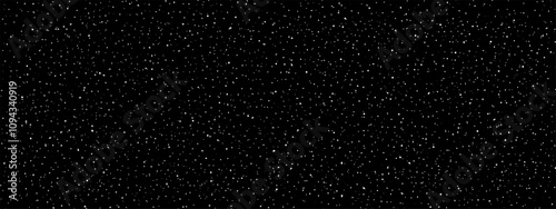 Wide dark background with snow dust  particles vector illustration