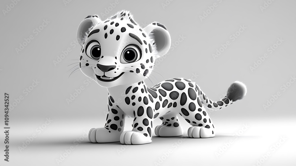 3d white cat 3d white cat