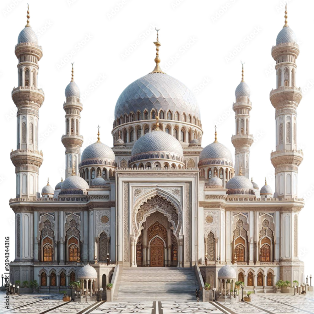 Fototapeta premium A Realistic Beautiful Mosque vector