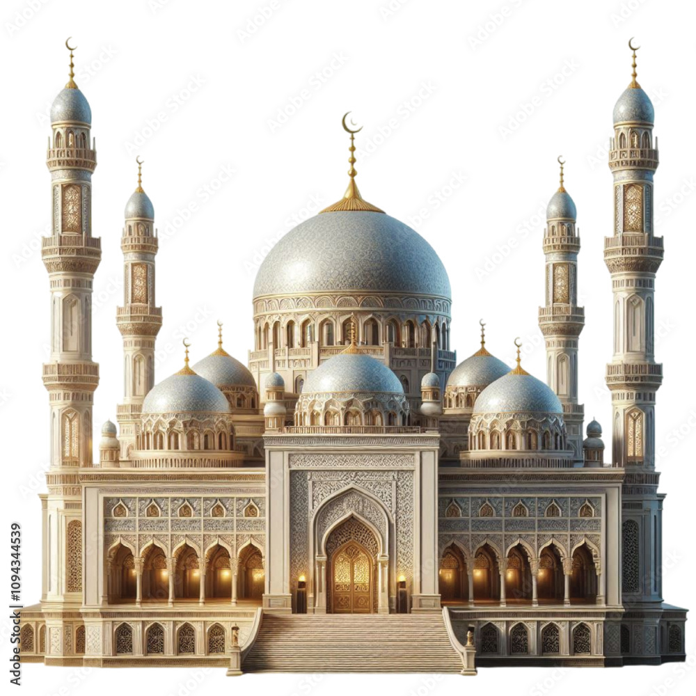 Fototapeta premium A Realistic Beautiful Mosque vector