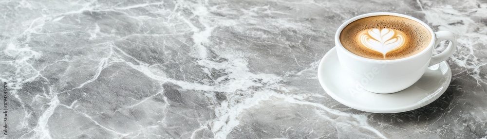Close-up of a steaming cup of espresso on a marble countertop, intricate crema patterns visible and a subtle cafe vibe in the background Close-up of a steaming cup of espresso on a marble countertop, intricate crema patterns visible and a subtle cafe vibe in the background