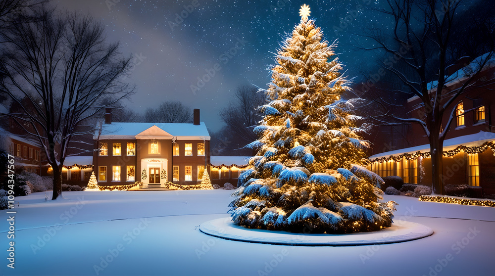 christmas tree in the night christmas tree in the night