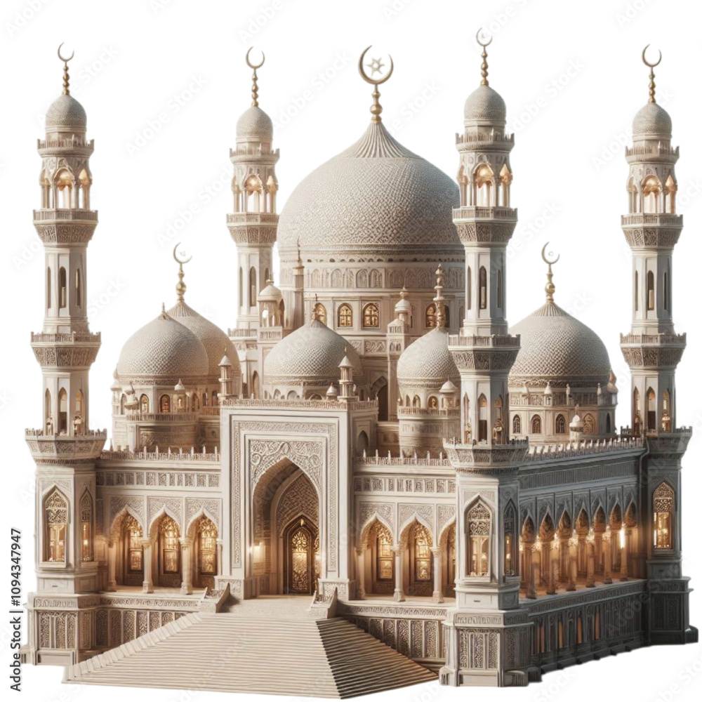 Obraz premium A Realistic Beautiful Mosque vector