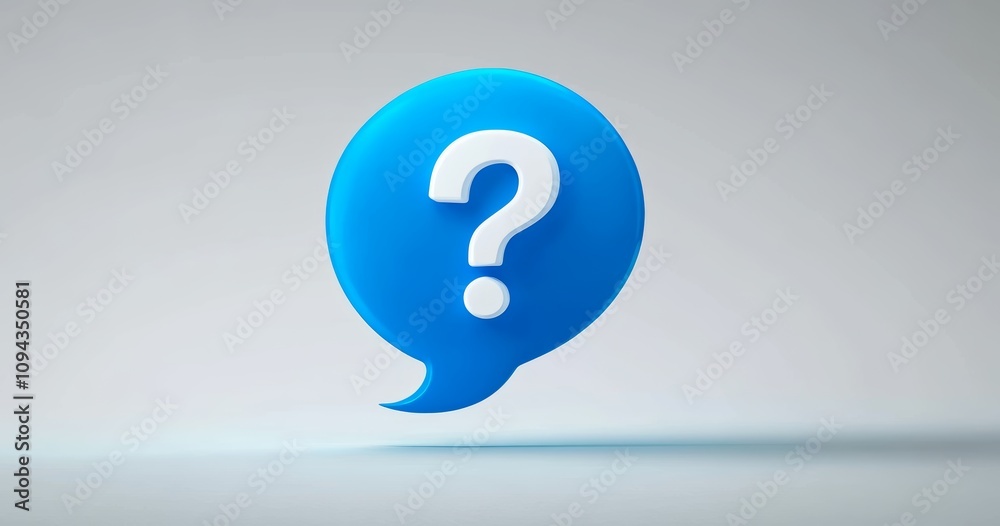Blue question mark symbol icon for information help support solution business graphic design concept Blue question mark symbol icon for information help support solution business graphic design concept