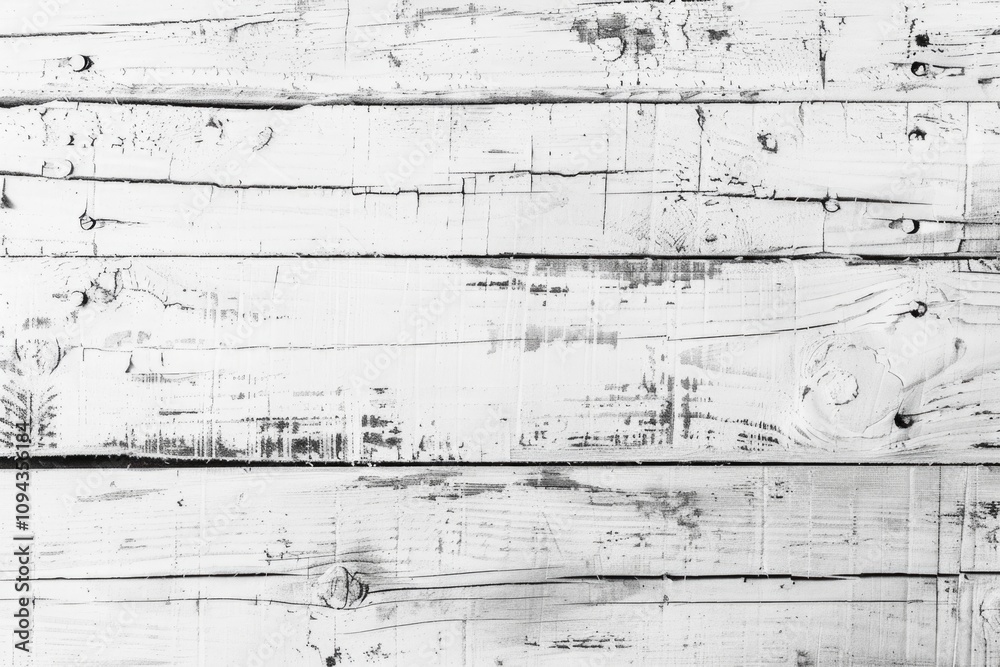 Fototapeta premium Wood Grain White. Abstract Background of Vintage White Table with Rustic Texture