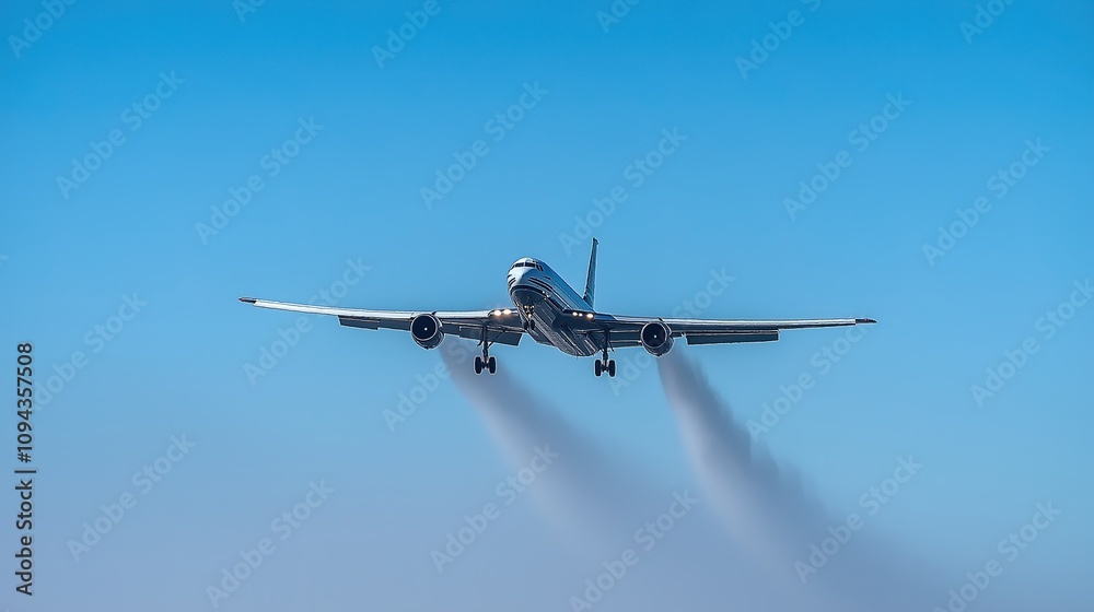 Aircraft rapidly breaking the sound barrier, creating a visible shockwave in the sky, symbolizing the pursuit of speed and technological advancement. Aircraft rapidly breaking the sound barrier, creating a visible shockwave in the sky, symbolizing the pursuit of speed and technological advancement.