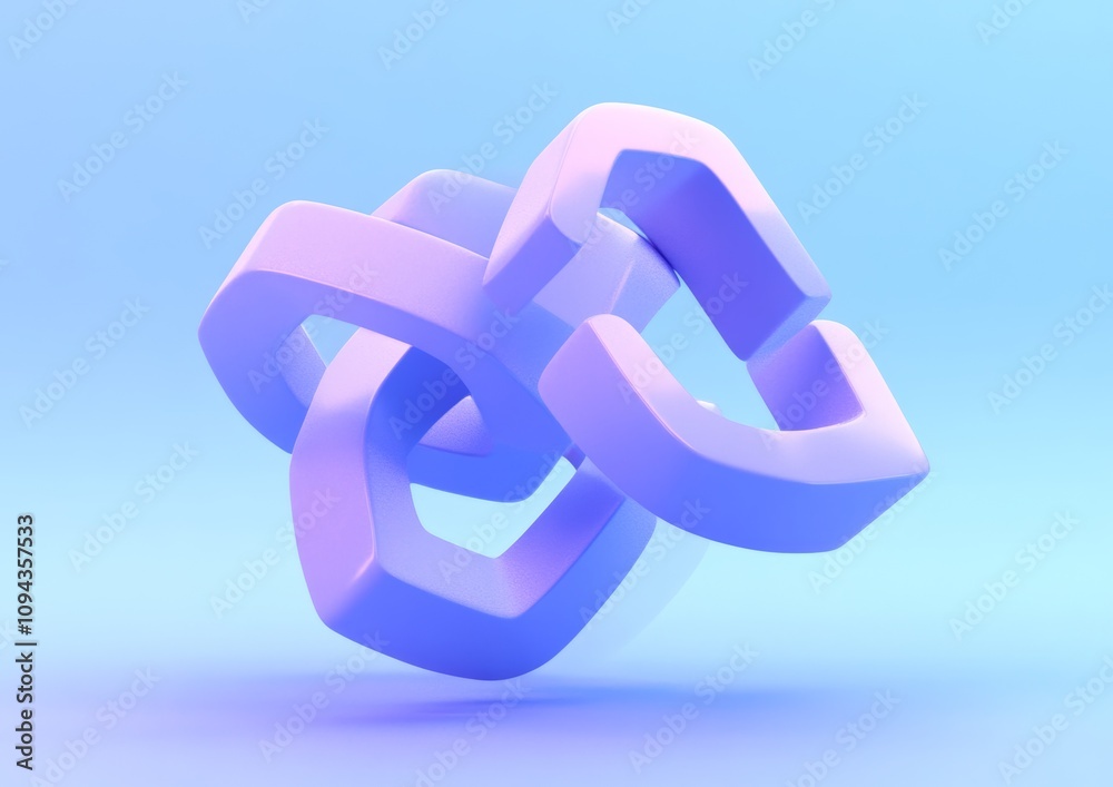 Pastel Blue Geometric Shapes Floating in Abstract Design Pastel Blue Geometric Shapes Floating in Abstract Design