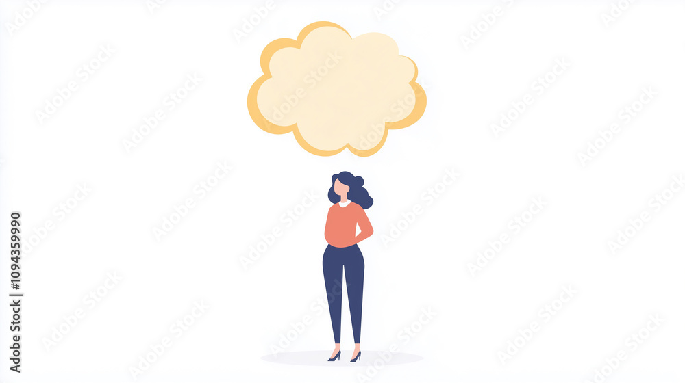 Business man and woman flat illustration with empty text bubble, communication Business man and woman flat illustration with empty text bubble, communication