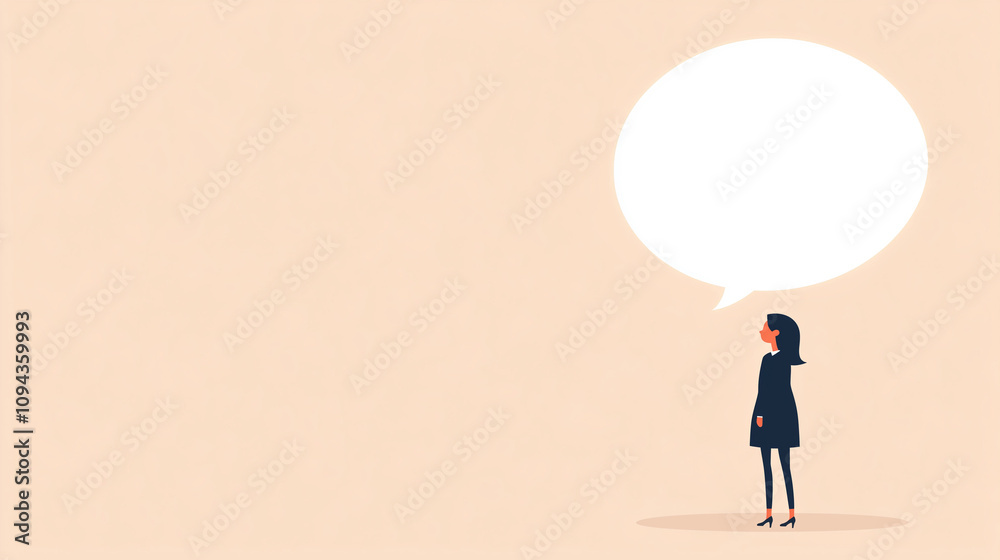 Business man and woman flat illustration with empty text bubble, communication Business man and woman flat illustration with empty text bubble, communication
