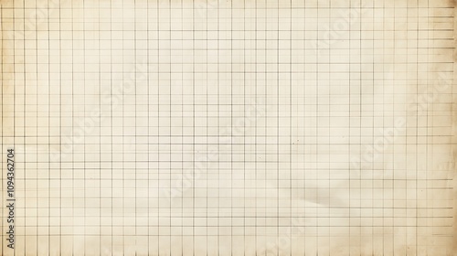 Aged Graph Paper Texture: A Vintage Accounting Sheet Background. AI Generated