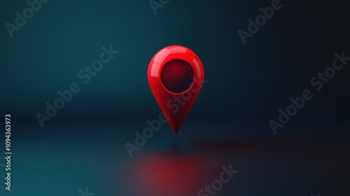 Red map pointer icon in a minimalistic 3D design Free Download Red map pointer icon in a minimalistic 3D design - GFXLoad