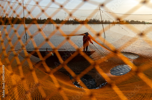 morning of Fisherman ,Hoi An,Quang Nam photo