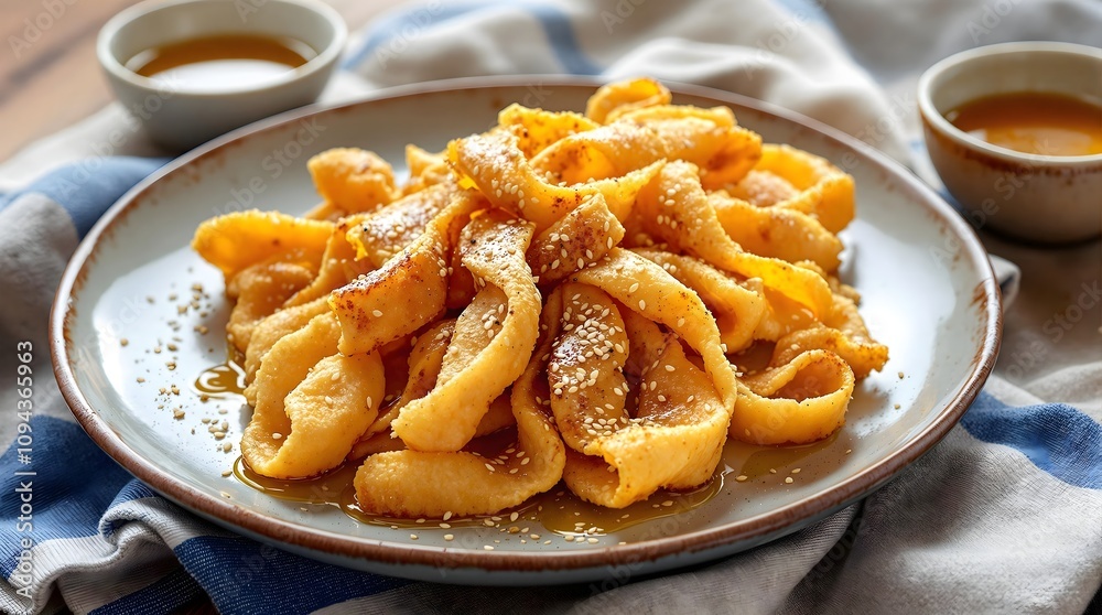 Kserotigani – Traditional Cretan Honey and Sesame Pastry (Greek Cuisine)