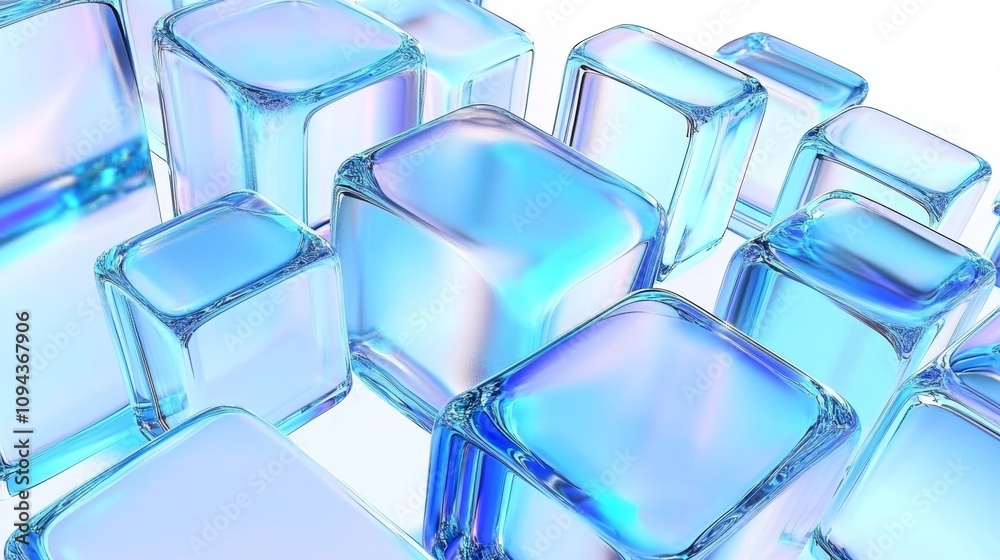 Abstract 3D Blue Cubes and Rectangles Geometric Background Design Abstract 3D Blue Cubes and Rectangles Geometric Background Design