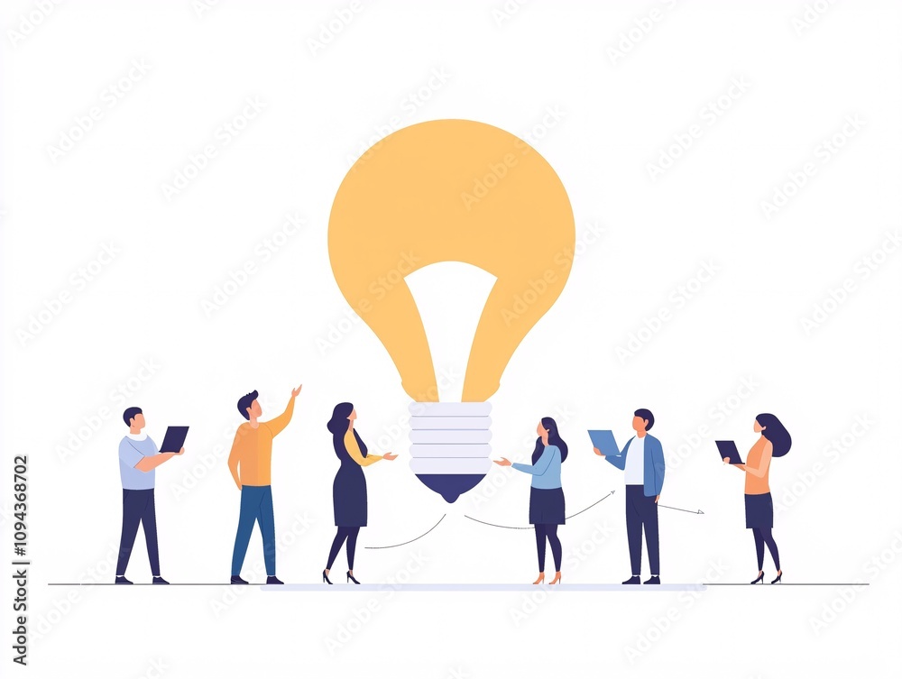 Professional office scene showcasing a diverse team brainstorming business innovations in a startup culture Professional office scene showcasing a diverse team brainstorming business innovations in a startup culture