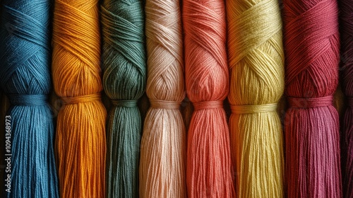 A tapestry of different colored threads forming a coherent image, Representing the unity of diverse experiences, minimalist composition