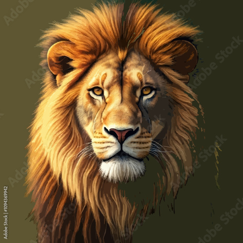 lion head portrait