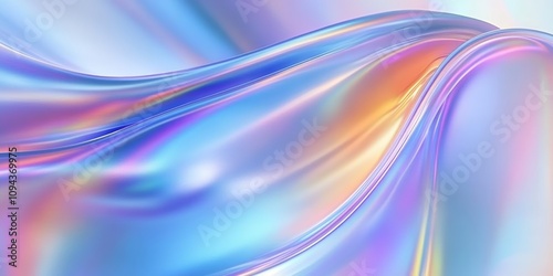 Abstract Fluid Motion Pastel Colors Digital Artwork