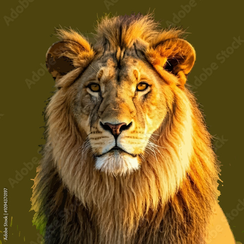 portrait of a lion