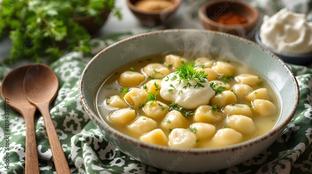 Chuchvara Soup with Mini Dumplings in Aromatic Broth (Uzbekistan Cuisine) Chuchvara Soup with Mini Dumplings in Aromatic Broth (Uzbekistan Cuisine)