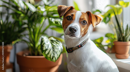 Adorable dog looking at owner symbolizing the affectionate bond between humans and pets, embodying love, loyalty, companionship, and the heartwarming essence of Man's best friend 