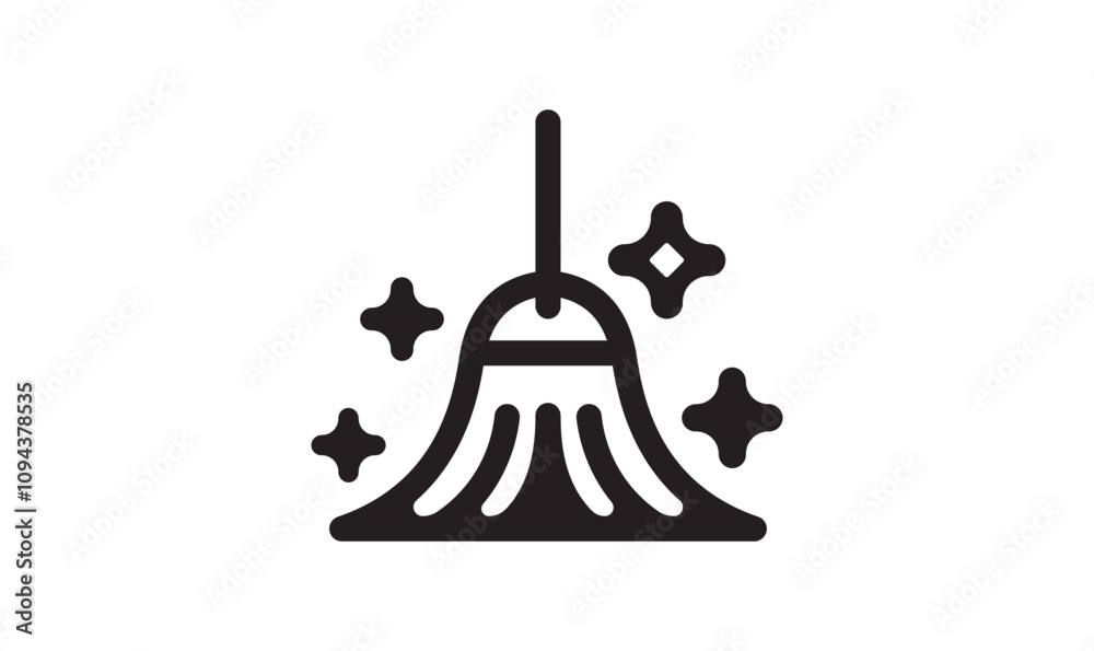 sweeping Clean icon vector house cleaning logo design sweeping Clean icon vector house cleaning logo design