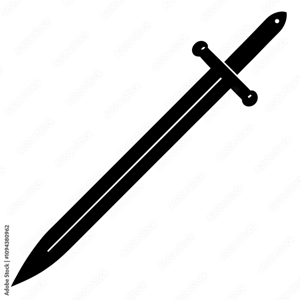 sword on white sword on white