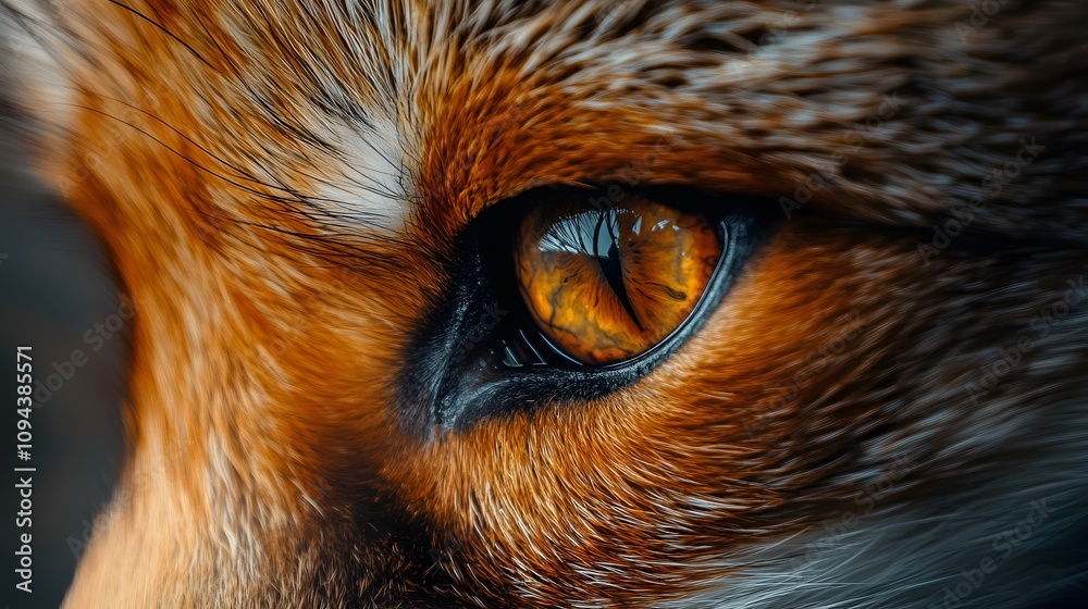 Moody Close-Up of a Red Fox's Eye Moody Close-Up of a Red Fox's Eye