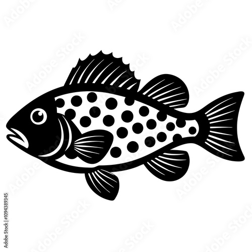 fish on a white background photo