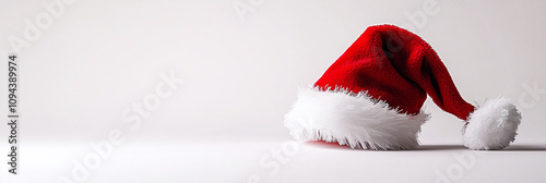 Santa hat on white background
