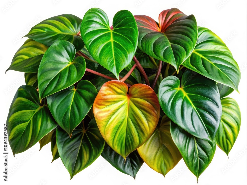 Fototapeta premium Heartleaf Philodendron Leaves - Low Light, Elegant, Isolated
