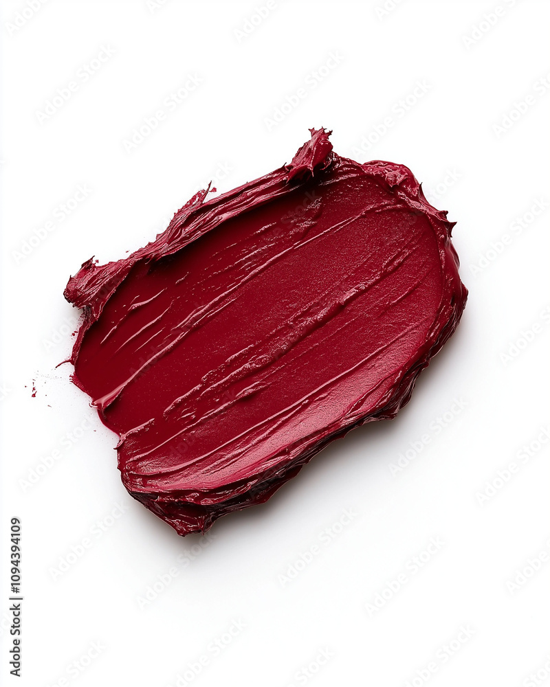 Lipstick texture, creamy texture, red color, red paint on white Lipstick texture, creamy texture, red color, red paint on white