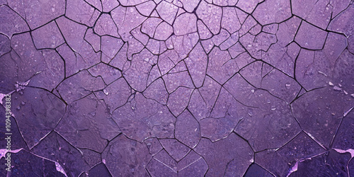 Abstract Purple Cracked Surface Texture.