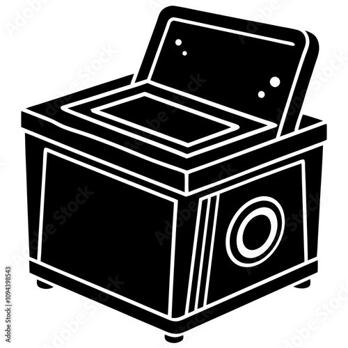 illustration of an ultrasonic  cleaner