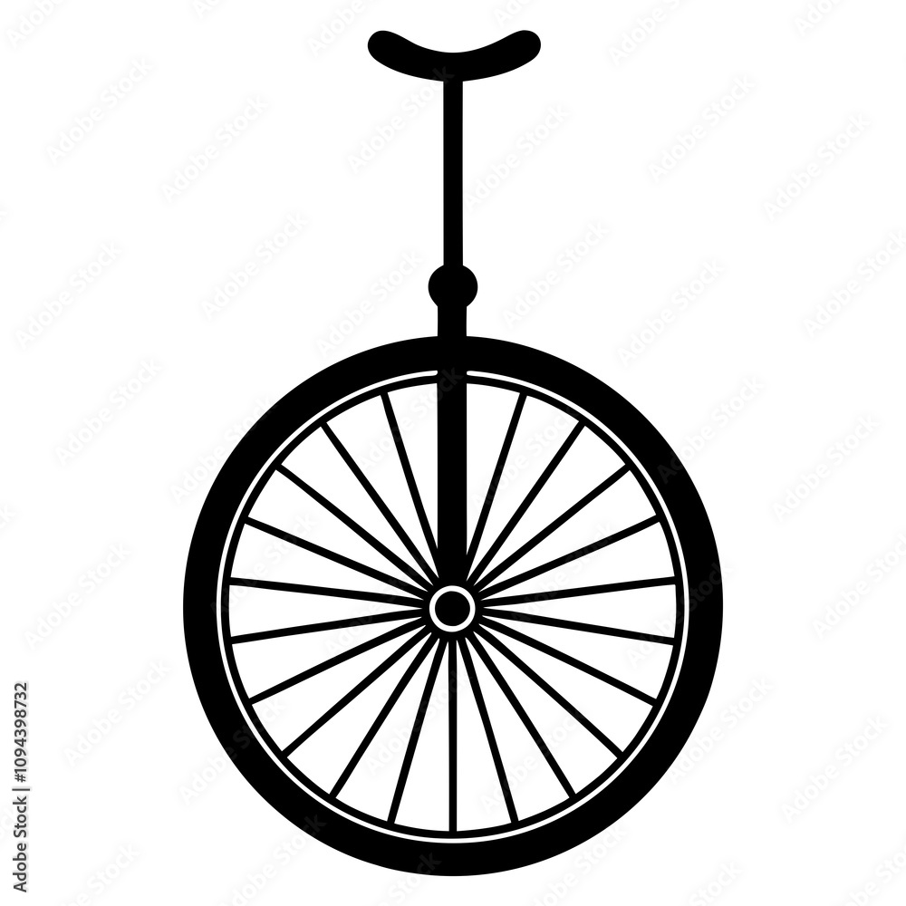 unicycle isolated on white background unicycle isolated on white background