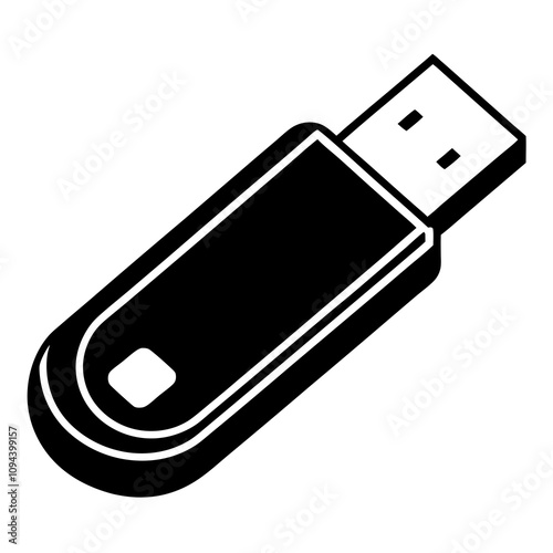 usb flash drive isolated