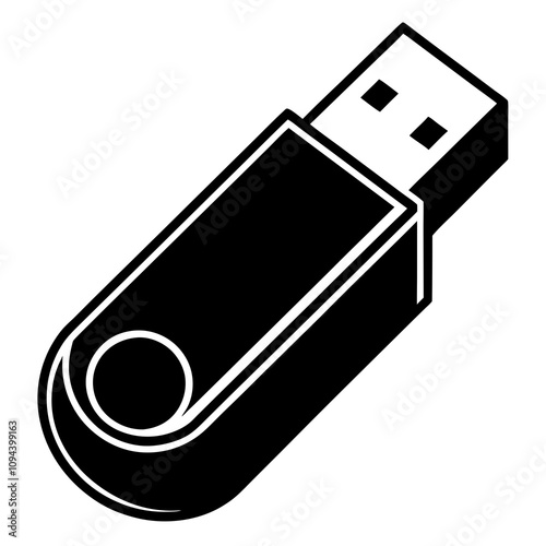 usb flash drive isolated