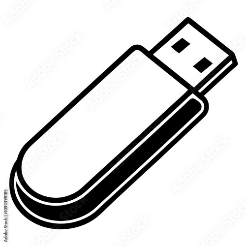 usb flash drive isolated