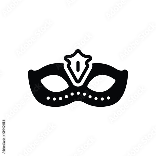 Black solid icon for masquerade